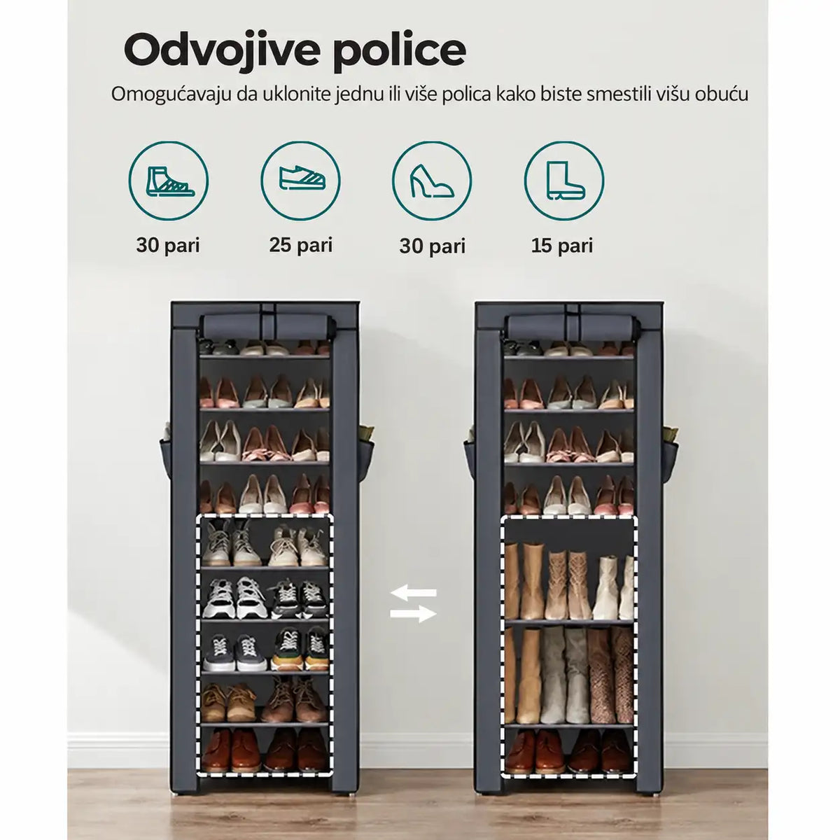 Police cipelarnika sa obućom