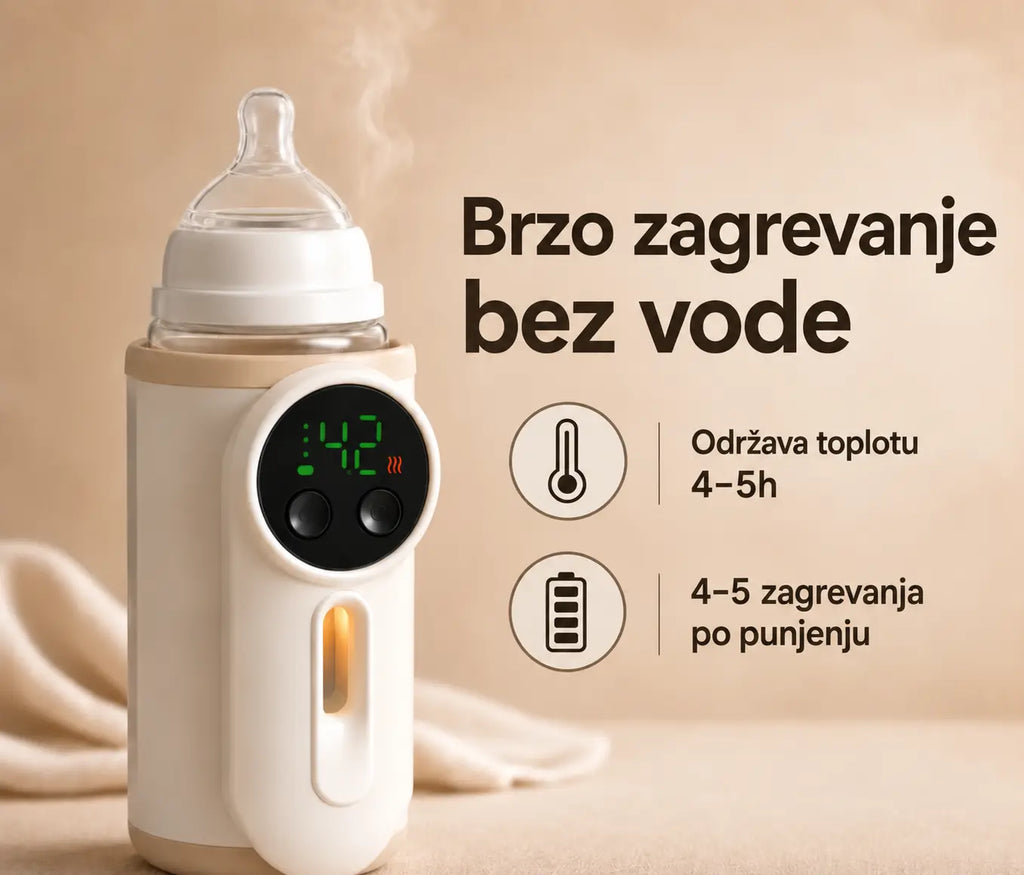 Bežični grejač za flašice sa displejom